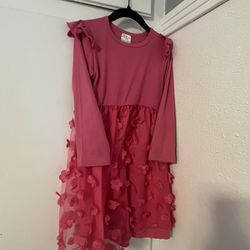 Flower Dress In Pink - New - Sizes 4/5 & 6/7