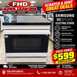 Samsung white bespoke electric stove