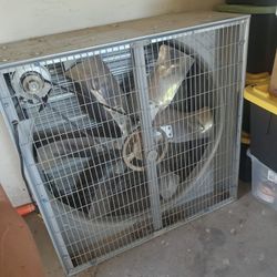 Industrial greenhouse fan.