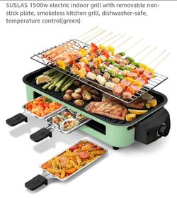 NEW SUSLAS 1500W ELECTRIC INDOOR GRILL