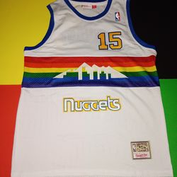 Denver Nuggets Carmelo Anthony Mitchell & Ness Jersey XL White/Blue NWOT