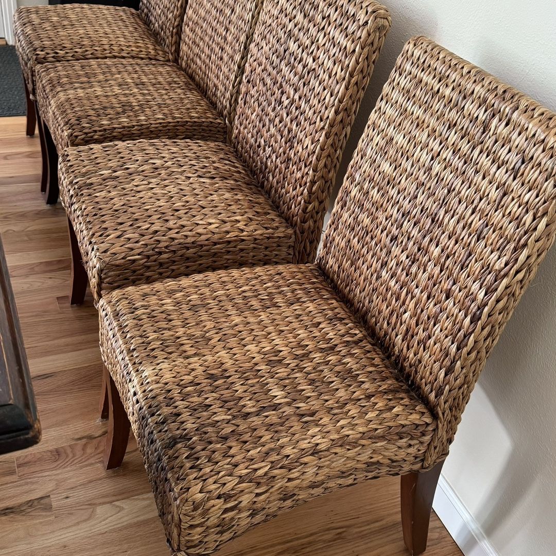 Pottery Barn Seagrass Dining Chairs - 🔥 Sale - 4 Chairs For $150
