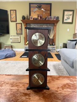 Vintage Sears Roebuck Western Germany 3-in-1 Weather Station Barometer Thermometer Hygrometer Wall Decor