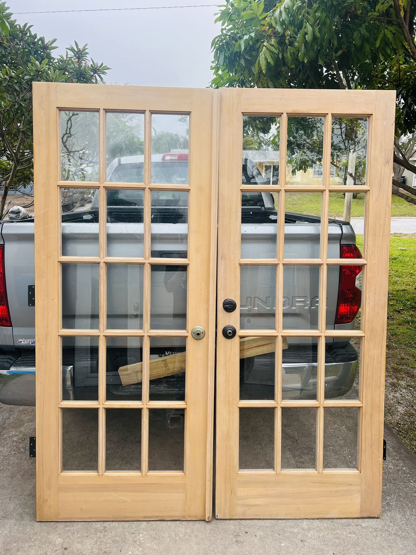 Exterior Wood French Door 64x79.5