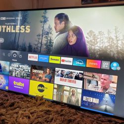 55" Samsung 4k excellent condition no remote but come with fire stick Amazon u got all apps u need already Set.  No Legs It Was Mounted On The Wall.  