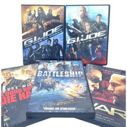 Action Movie DVDs Bundle LOT 5 Movies with Original Case