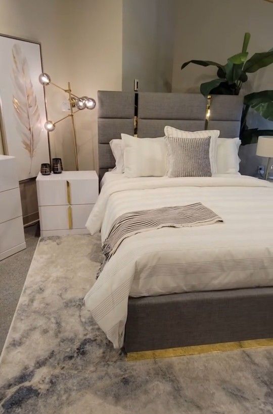 Bedroom Set Grey And White Hight Gloss
