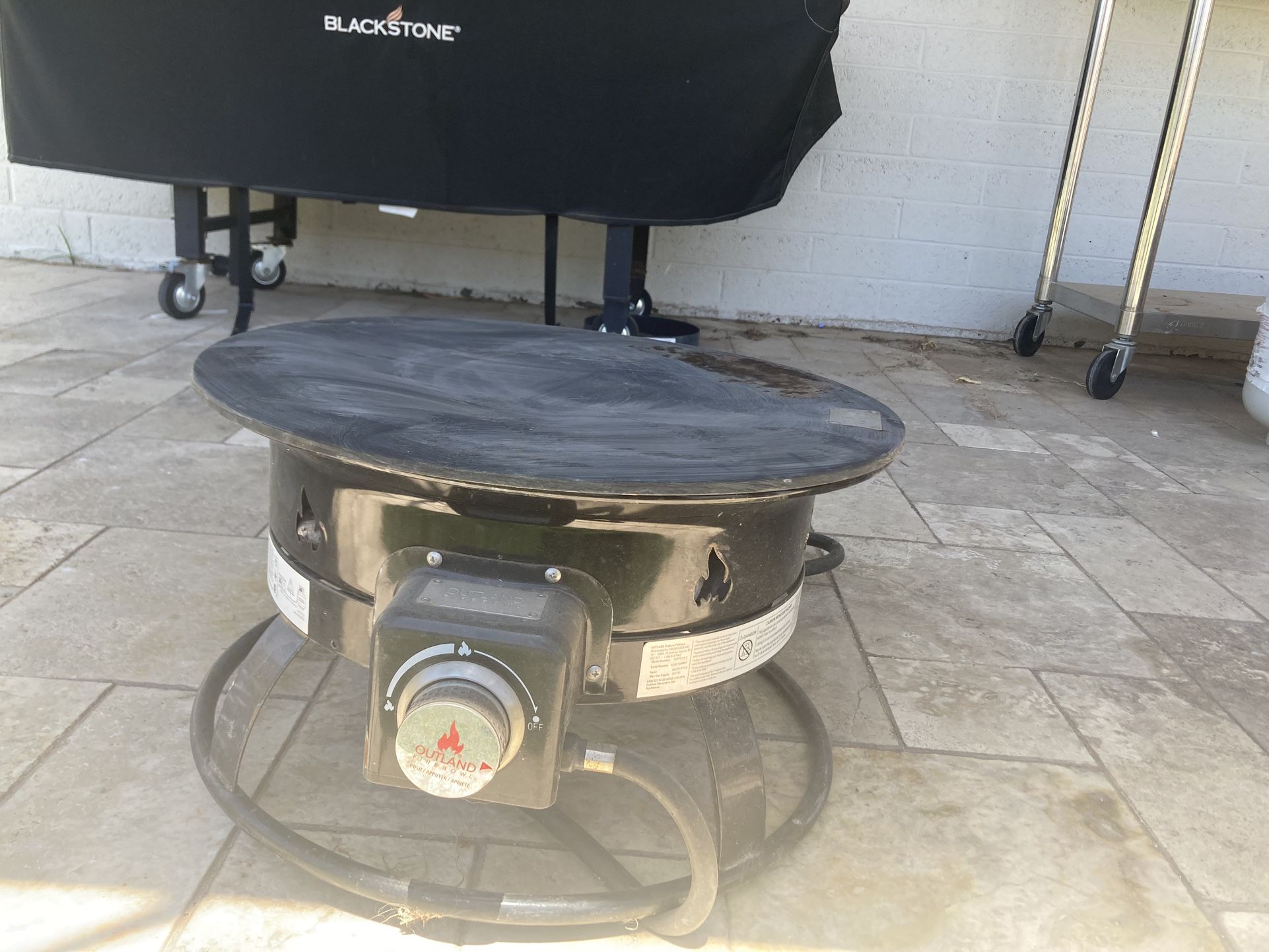 Cute Backyard Fire pit Connects To Propane