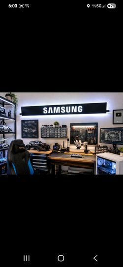 Samsung 69” LED Lighted Store Display Sign Bright White Retail Wall Decor