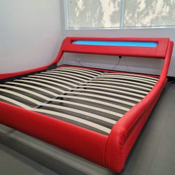 KING platform bed frame comes NEW IN BOX, mattress sold separately