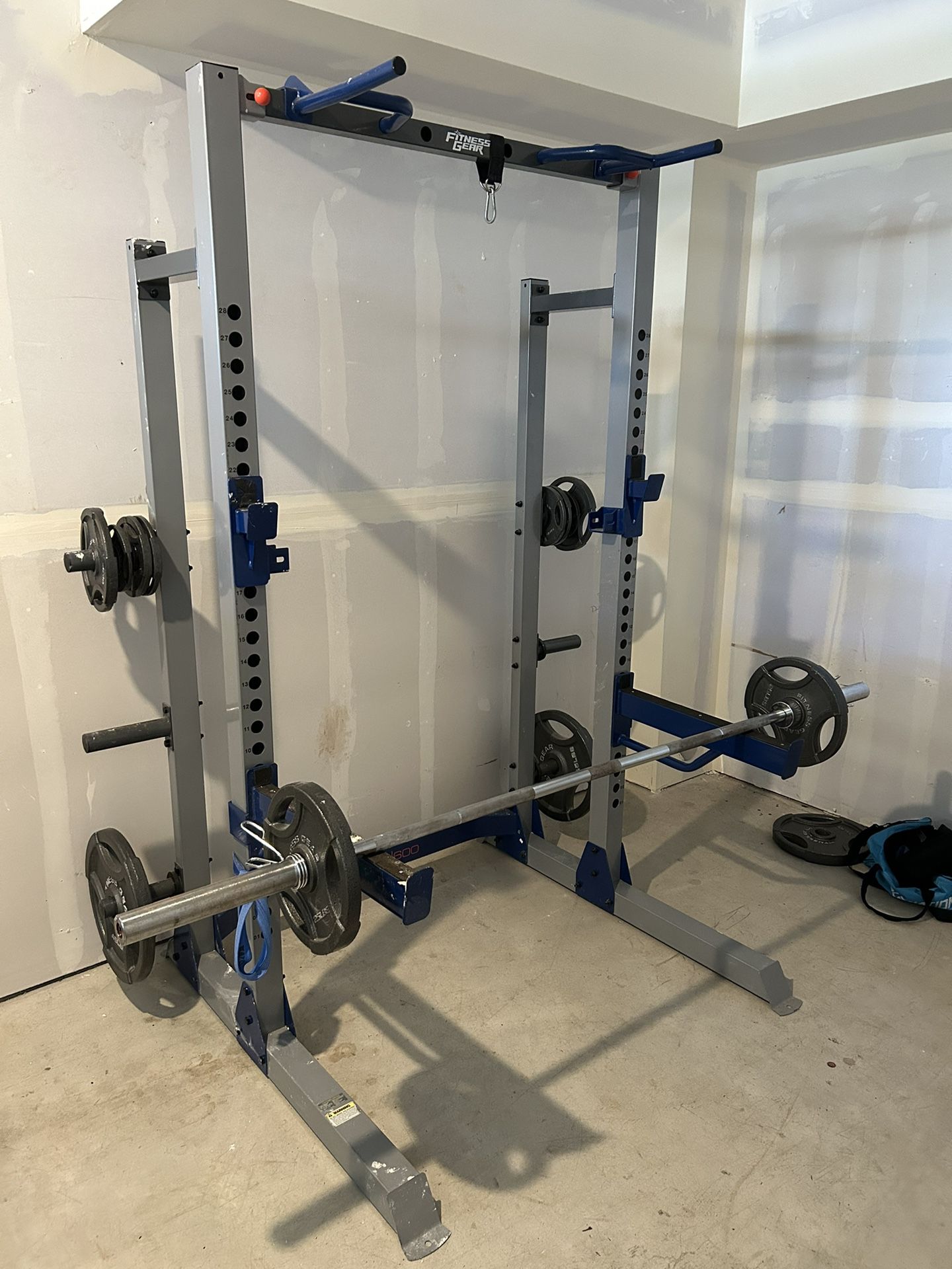 Squat Rack, Weights, & Misc Items