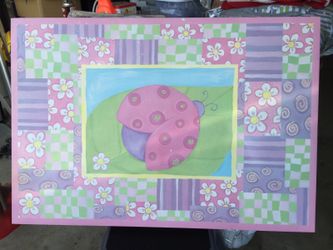 Lady bug frame 24" x 36"