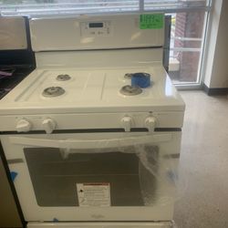 New Scratch And Dent Whirlpool  Gas Stove In White 6 Months Warranty 
