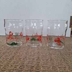 Rare Pappy & Jimmy's Lobster Shack Vintage Glasses Set of 3