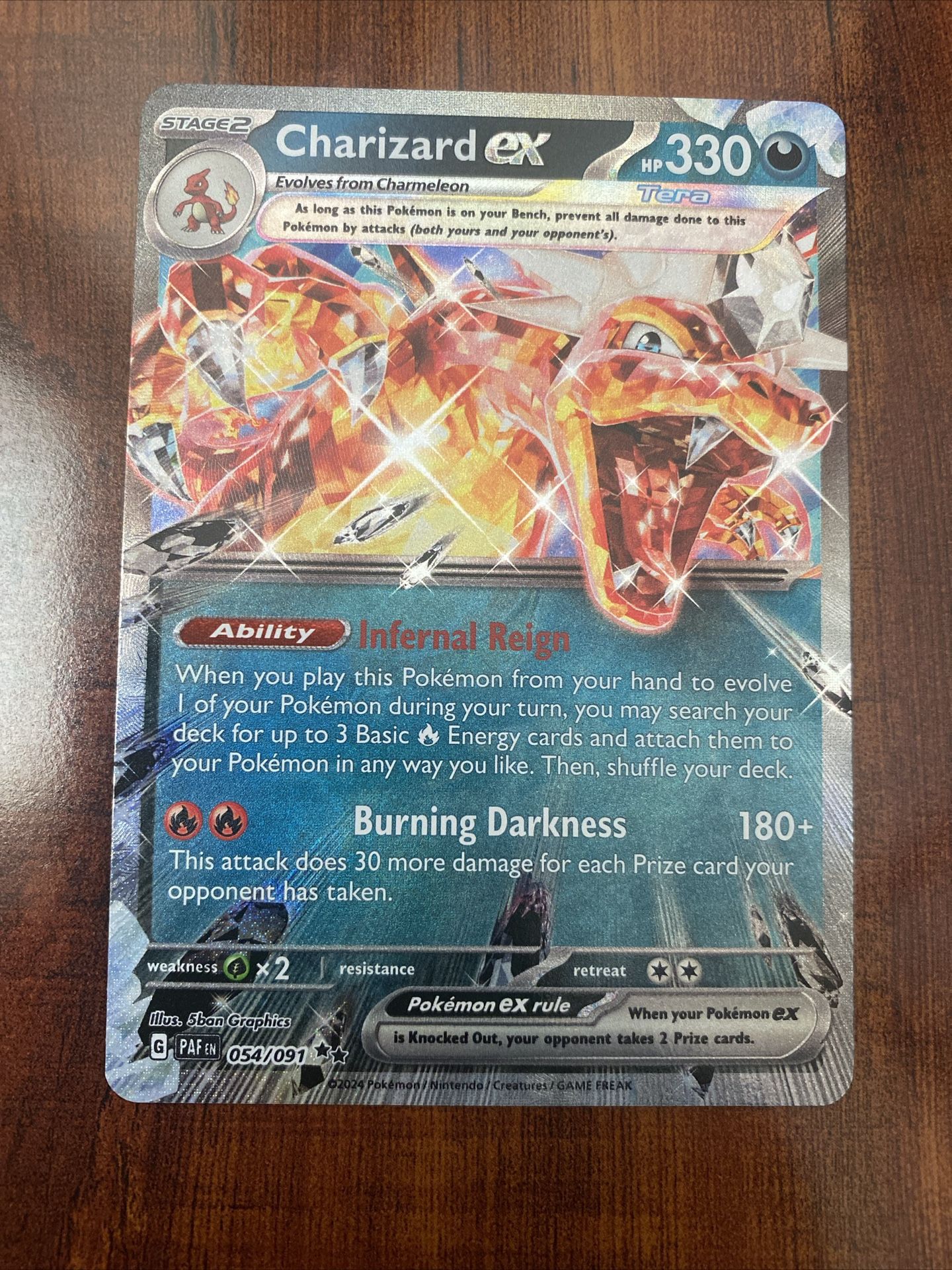 Pokemon Charizard EX 054/091 Paldean Fates Ultra Rare Holo NM/M PACK FRESH!