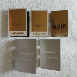 5 NEW D&G Million Gold Rabanne Dolce Gabbana Fragrance Parfum Perfume 