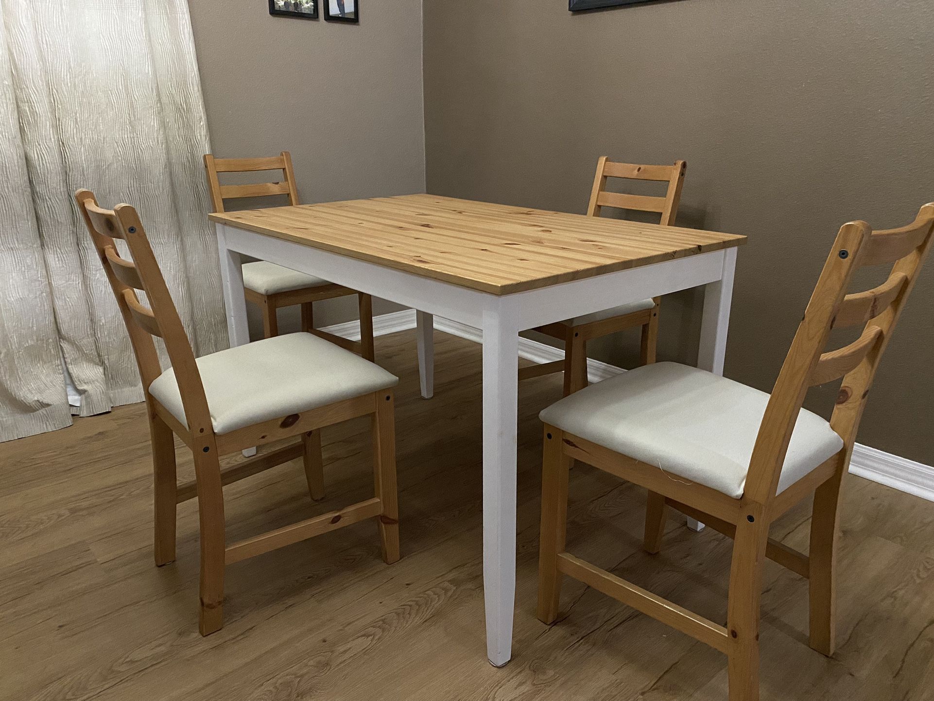 IKEA  Lerhamn Table And 4 Chairs 