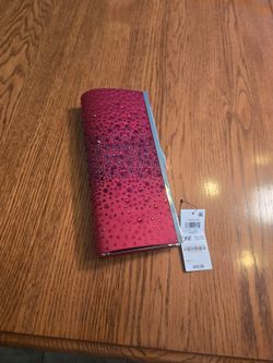 Burgundy Beaded Evening Clutch with Silver Frame - New with Tags