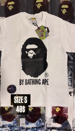 bape tee white and black
