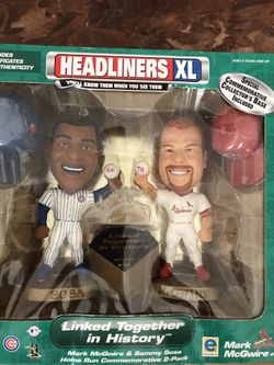 Headliners XL  “Linked Together In History” Mark McGuire St. Louis Cardinals & Sammy Sosa Chicago Cubs Home Run Commemorative 2-Pack