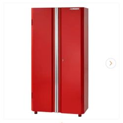 Husky 36 Inch Garage Storage Cabinet In Red