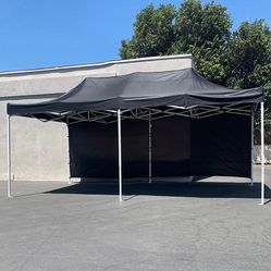 New in box $205 Heavy-Duty Canopy 10x20 ft with (2 Sidewalls), EZ Popup Outdoor Gazebo, Carry Bag (Red or Blue)
