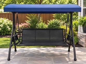 3-Seat Outdoor Patio Swing with Canopy
