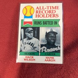 Wow ! Hank Aaron !! 1979 Topps Set HANK AARON HACK WILSON #412 BRAVES CUBS - NM/MINT Only $3 Firm Great Price ! 