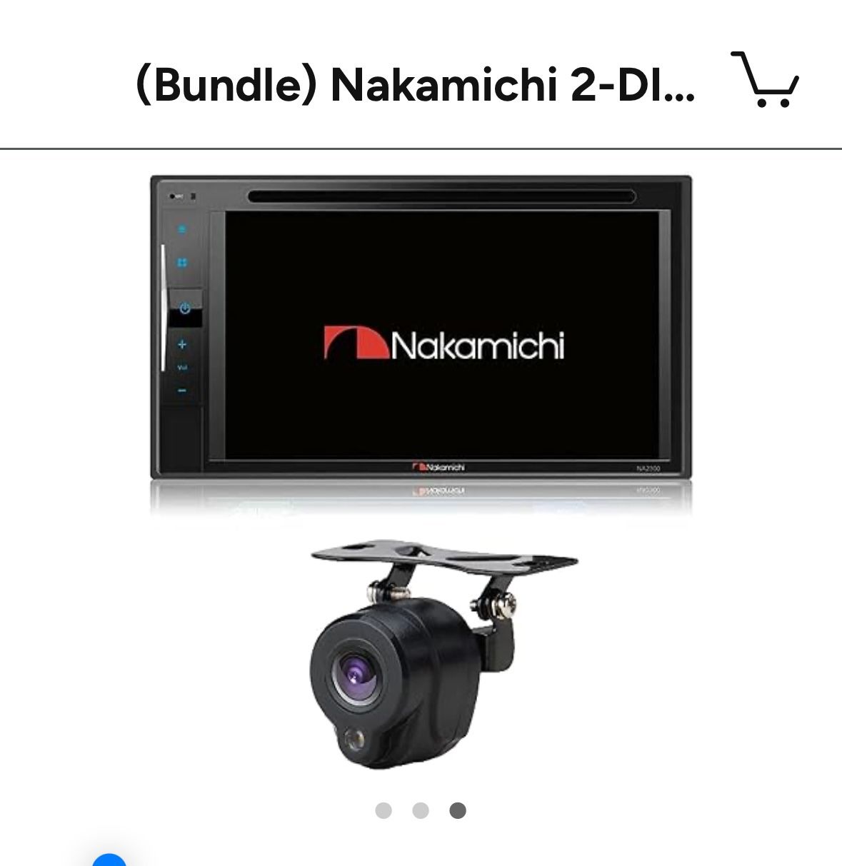 Bundle) Nakamichi 2-DIN 6.2” Display & Backup Camera (NA3020/NC5L