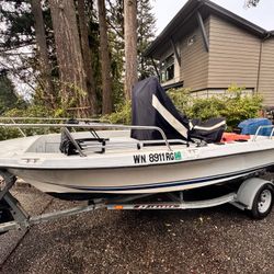 1996 olympic 17 foot center console. 