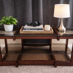 Unique TV Stand w/ Brown Tinted Glass