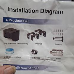 Water tank float valve