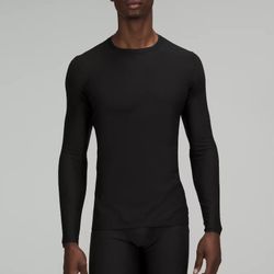 Lululemon Men’s Black SenseKnit Running Long-Sleeve Shirt Size Medium