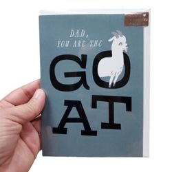 Minted Dad You Are the GOAT by Christy Bergerson Birthday Cards Slate Blue