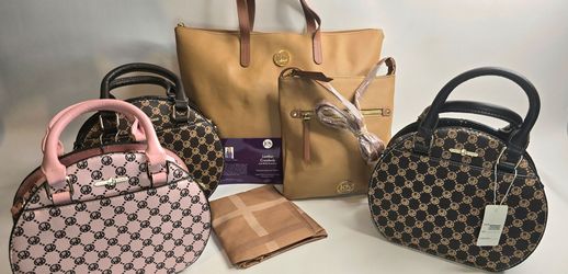 NEW HANDBAG LOT – 3 WENDY KEEN PURSE & WALLET SETS + JOY MANGANO GENUINE LEATHER 2-BAG SET