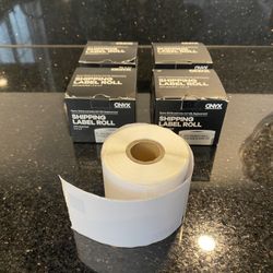 4 Rolls Onyx Shipping Label | Dymo 30256 & Seiko SLP-SRL | 2 1/8x4” 220 Per Roll