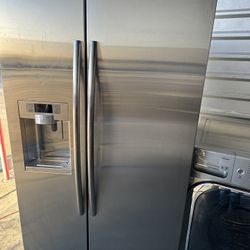 Samsung refrigerator side by side counter depth stainless steel dimensions 68 7/8 height 35 728 width 28 depth 