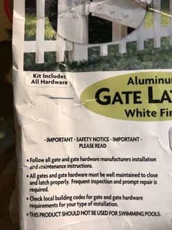 WHITE VINYL GATE ACCESSORIES