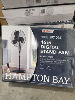 Hampton Bay
16 in. 3 Speed Digital Oscillating Standing Fan with Adjustable Height