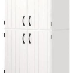 4-Door Storage Cabinet-Pure White, Tall