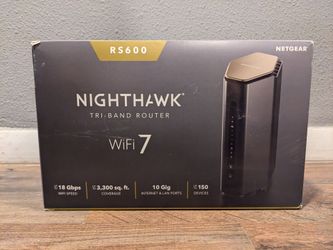 Netgear Nighthawk RS600 Tri-Band BE18000 WiFi 7 Mesh Router - Tested Working!