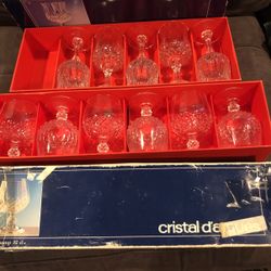 2 Sets Cristal D’Arques Stem Ware