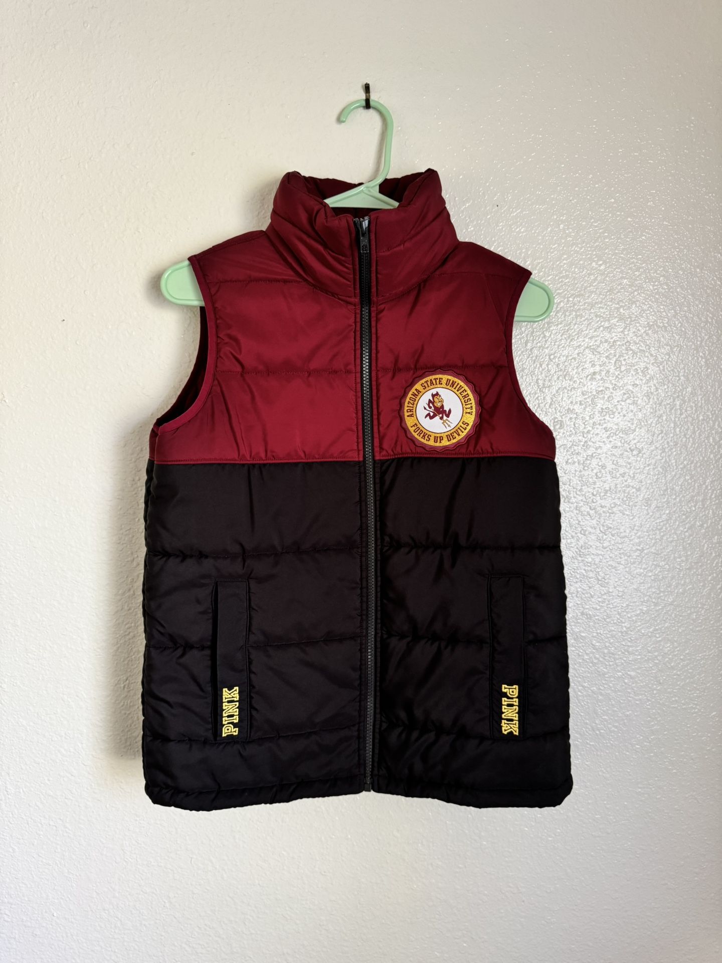 PINK ASU Sun Devils Puffer Vest