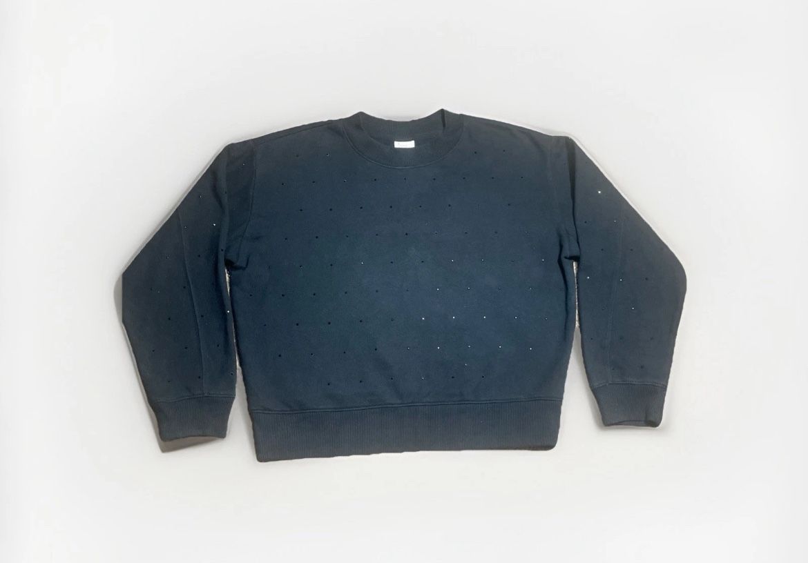 A New Day Black Pullover With little black diamonds 2 Long Sleeve Tops SZ Small