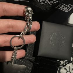 Chrome hearts key chain skull pendant