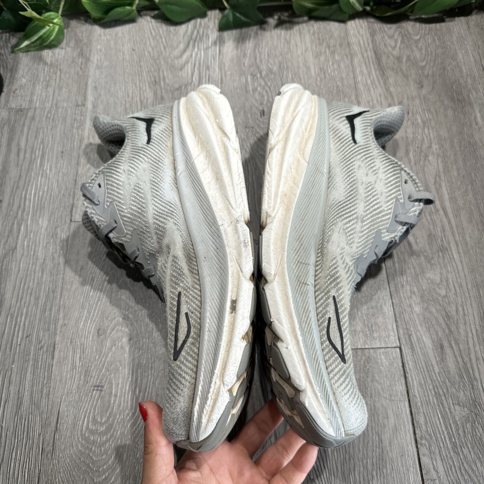 Hoka One One Clifton 9 1127895 HMBC Gray Running Shoes  display picture 3