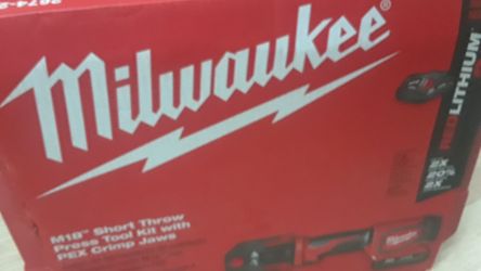 Milwaukee M18 short throw tool kit with orc crimp jaws.