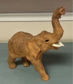 Burlap Jute Decorative Elephant just $10