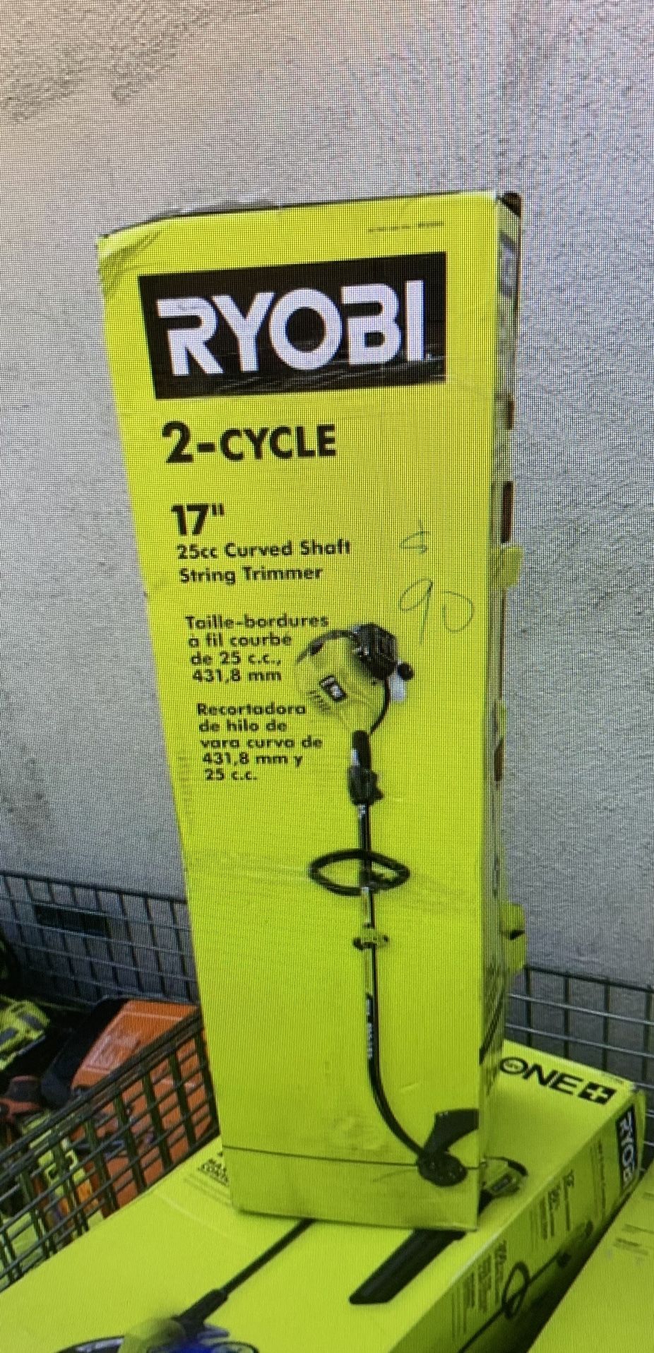 Ryobi 25 Cc, Two Stroke Attachment, Capable, Full, Crank, Curved Shaft, Gas, String Trimmer