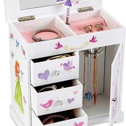 Jewelkeeper Unicorn Musical Jewelry Box with 3 Pullout Drawers | Fairy Princess